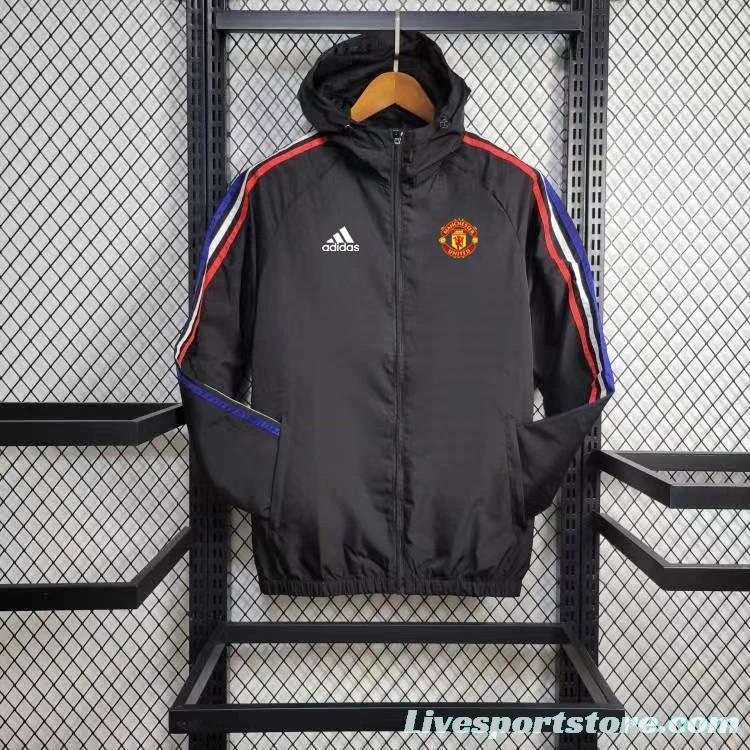 24/25 Manchester United Black Windbreaker