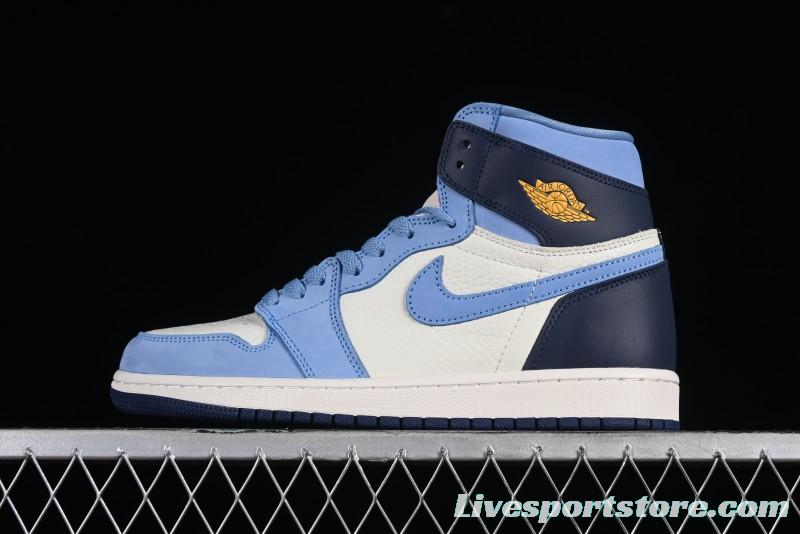 Air Jordan 1 High-Top "First in Flight" Obsidian 2.0  Basketball Shoes