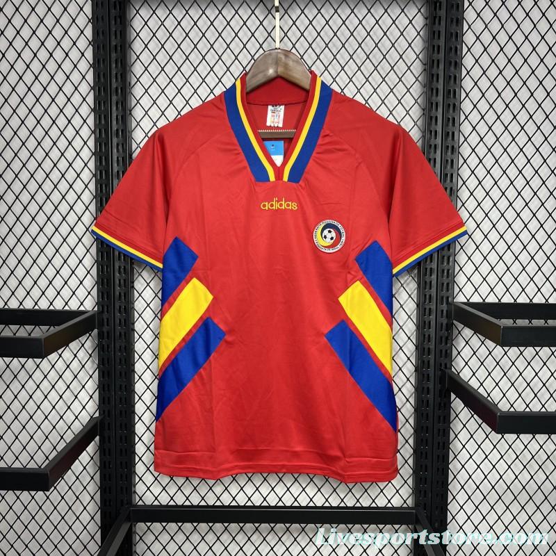 Retro 1994 Romania Away Red Jersey