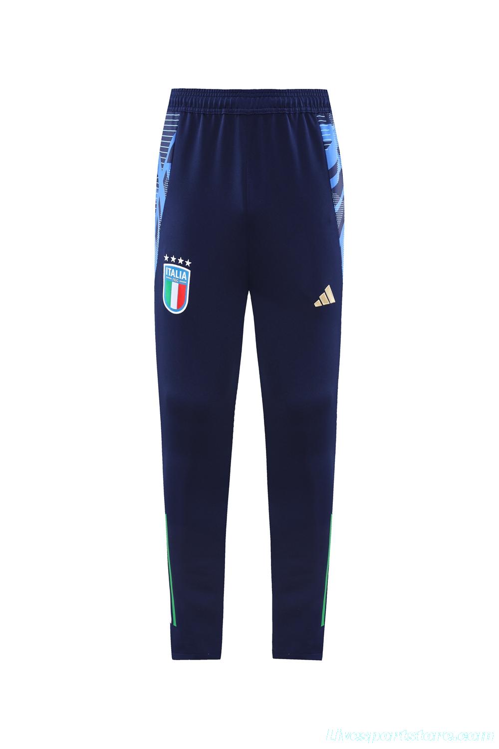 2024 Italy Navy Full Zipper Jacket +Long Pants