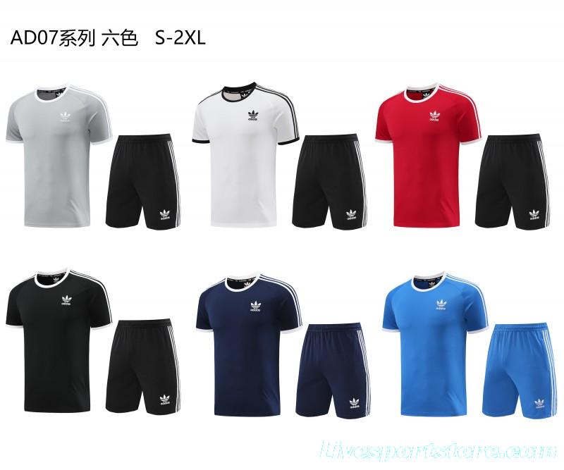 24/25 Adidas Original Black Short Sleeve Jersey+Shorts