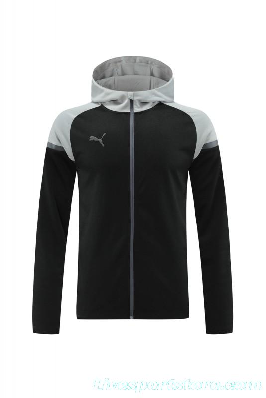 2024 Puma Black/Grey Full Zipper Jacket +Long Pants