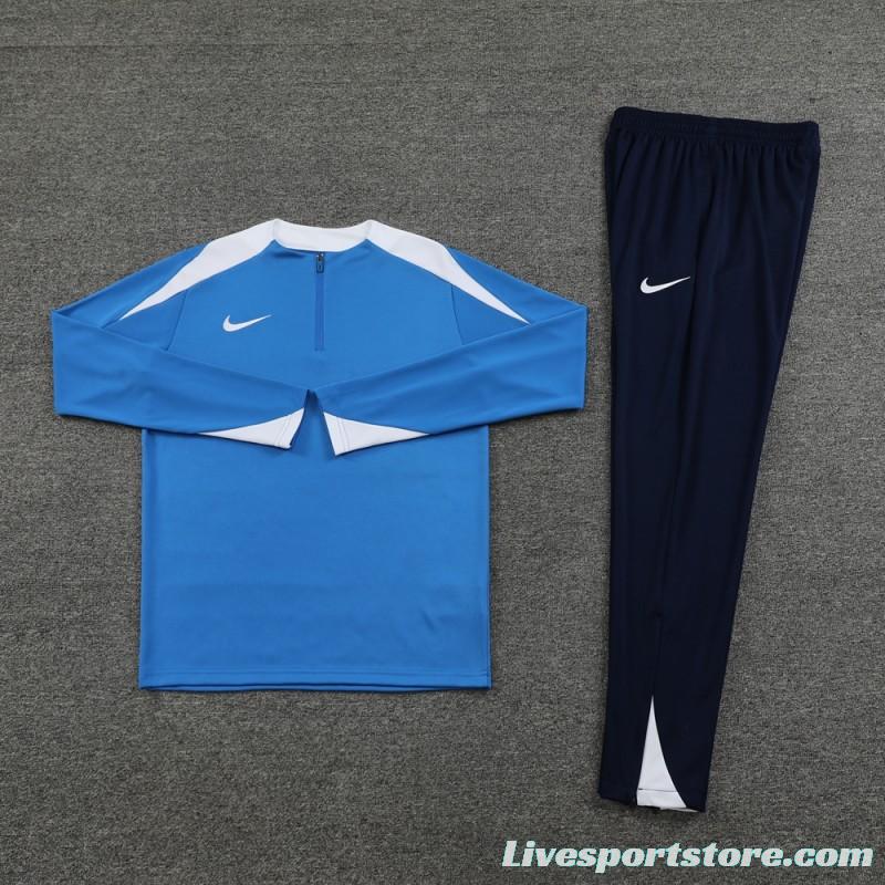 24/25 Nike Blue Half Zipper Jacket+Long Pants