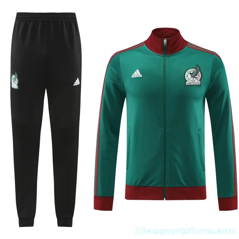 2024 Mexico Green Full Zipper Jacket +Long Pants