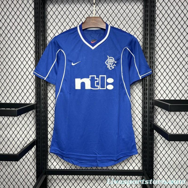 Retro 99/01 Glasgow Rangers Home Jersey