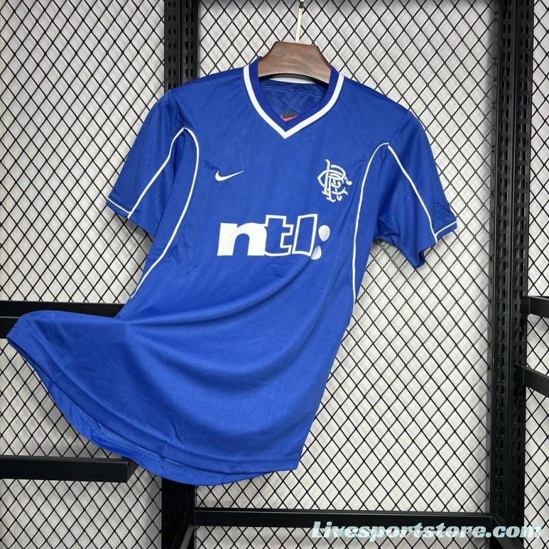 Retro 99/01 Glasgow Rangers Home Jersey