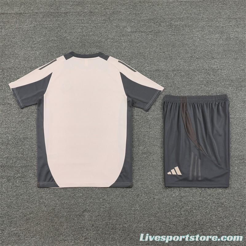 24/25 Real Madrid Pink Short Sleeve Jersey+Shorts