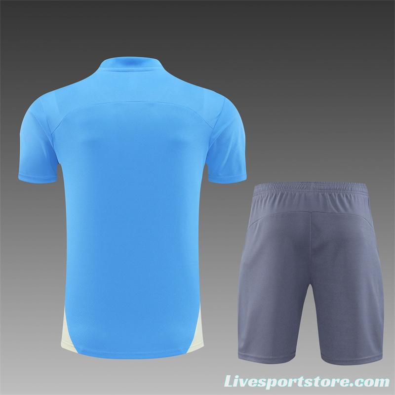 24/25 Manchester City Sky Blue Short Sleeve Jersey+Shorts