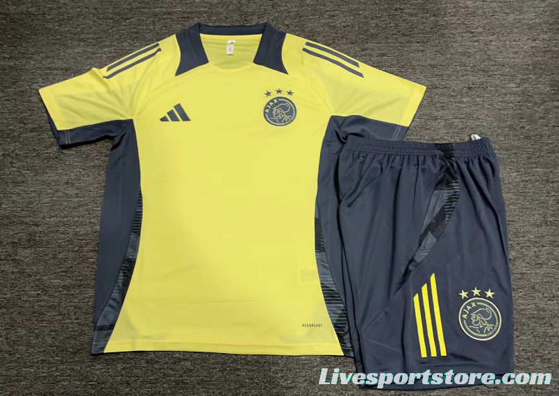 24/25 Kids Juventus Yellow Short Sleeve Jersey+Shorts