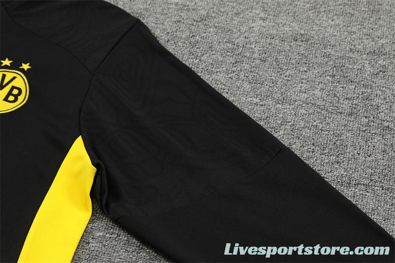 24/25 Borussia Dortmund Black Half Zipper Jacket+Long Pants