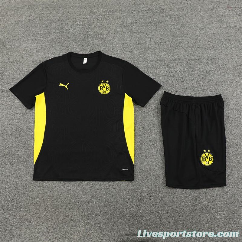 24/25 Borussia Dortmund Black Short Sleeve Jersey+Shorts