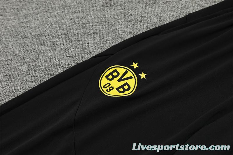 24/25 Borussia Dortmund Black Half Zipper Jacket+Long Pants