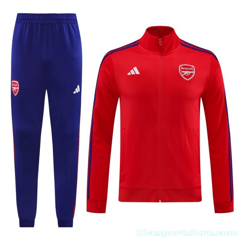 24/25 Arsenal Red Full Zipper Jacket +Long Pants