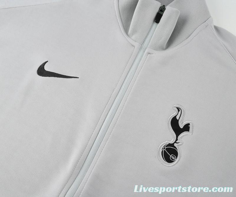 24/25 Tottenham Hotspur Grey Full Zipper Jacket +Long Pants