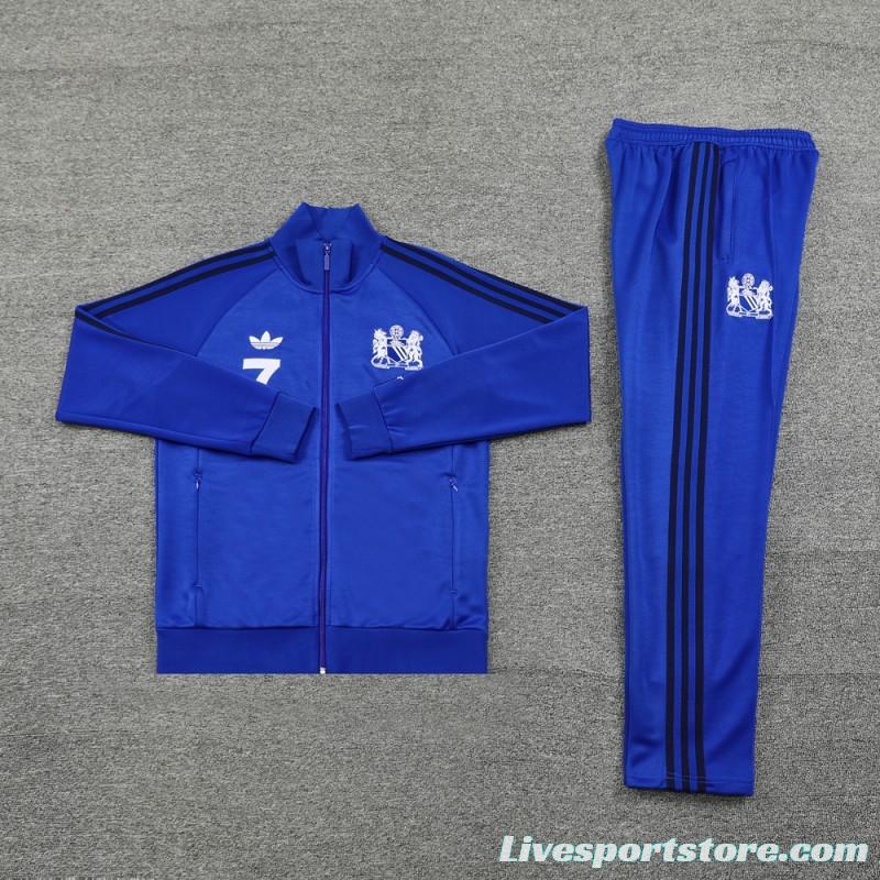 24/25 Manchester United Blue Full Zipper Jacket +Long Pants