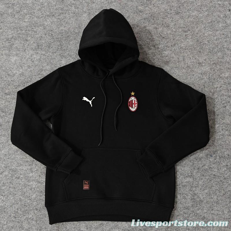 24/25 AC Milan Navy/Red/Black/Beige/Grey Hoodie WIth Black Badge