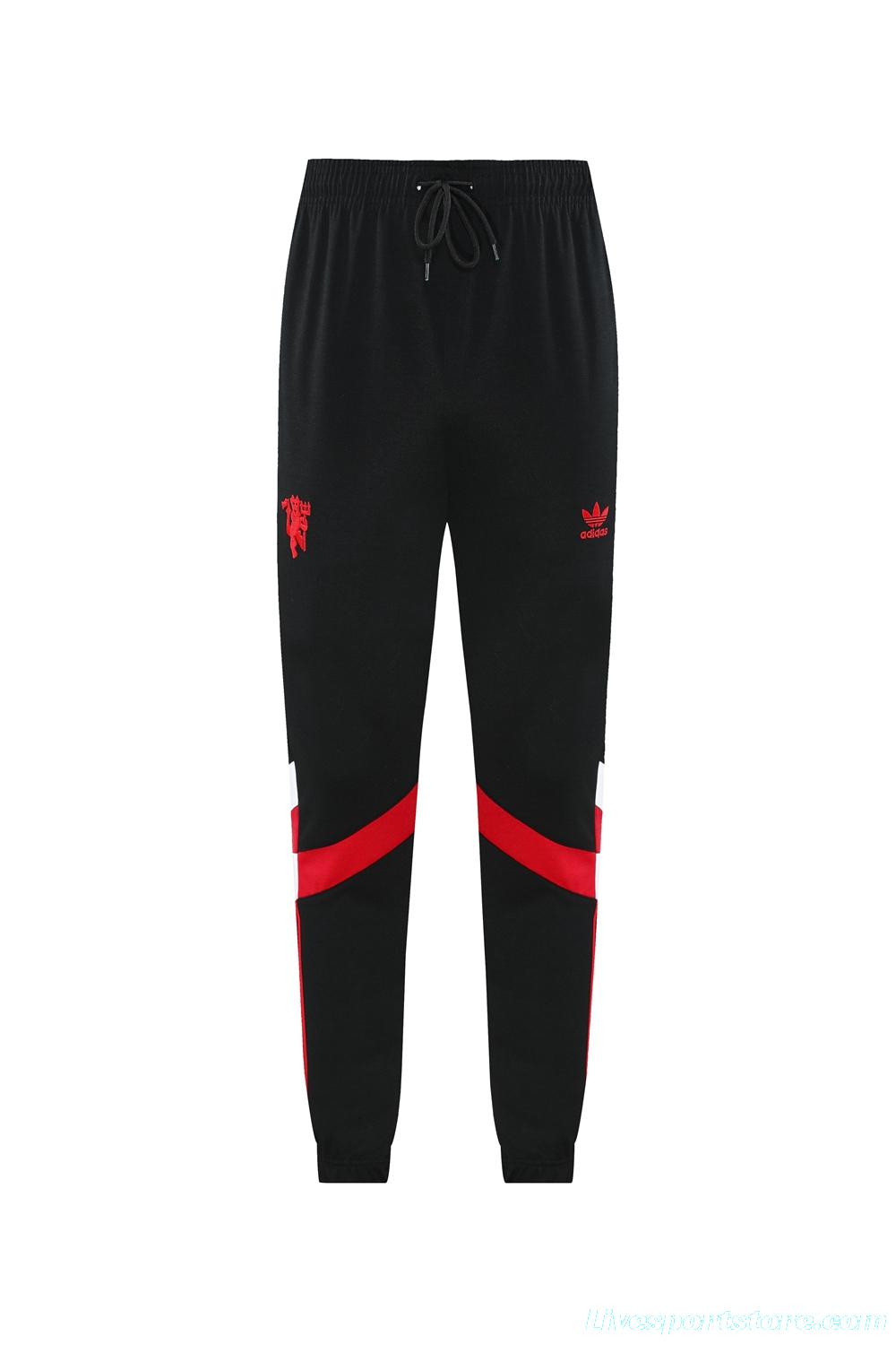 24/25 Manchester United Black Hoodie Jacket +Long Pants