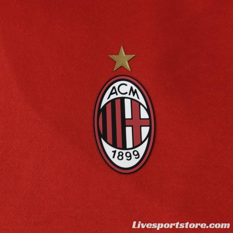 24/25 AC Milan Navy/Red/Black/Beige/Grey Hoodie WIth Black Badge