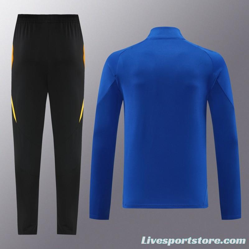 2024 Adidas Blue Half Zipper Jacket+Long Pants