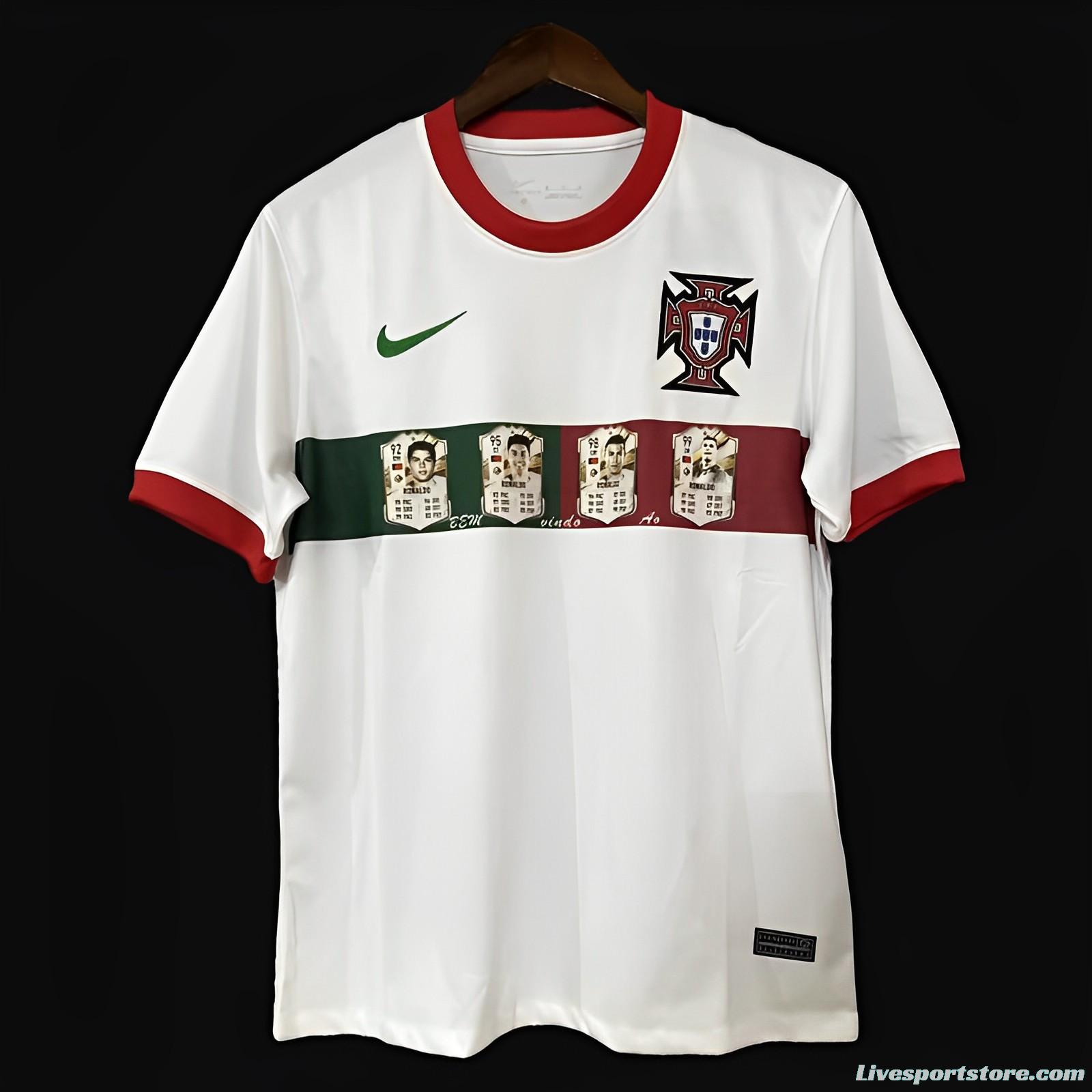 2023 Portugal Ronaldo Speical White Jersey