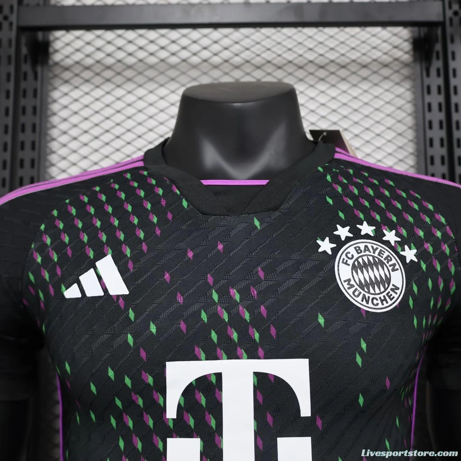 Player Version 23/24 Bayern Munich Black Away Jersey