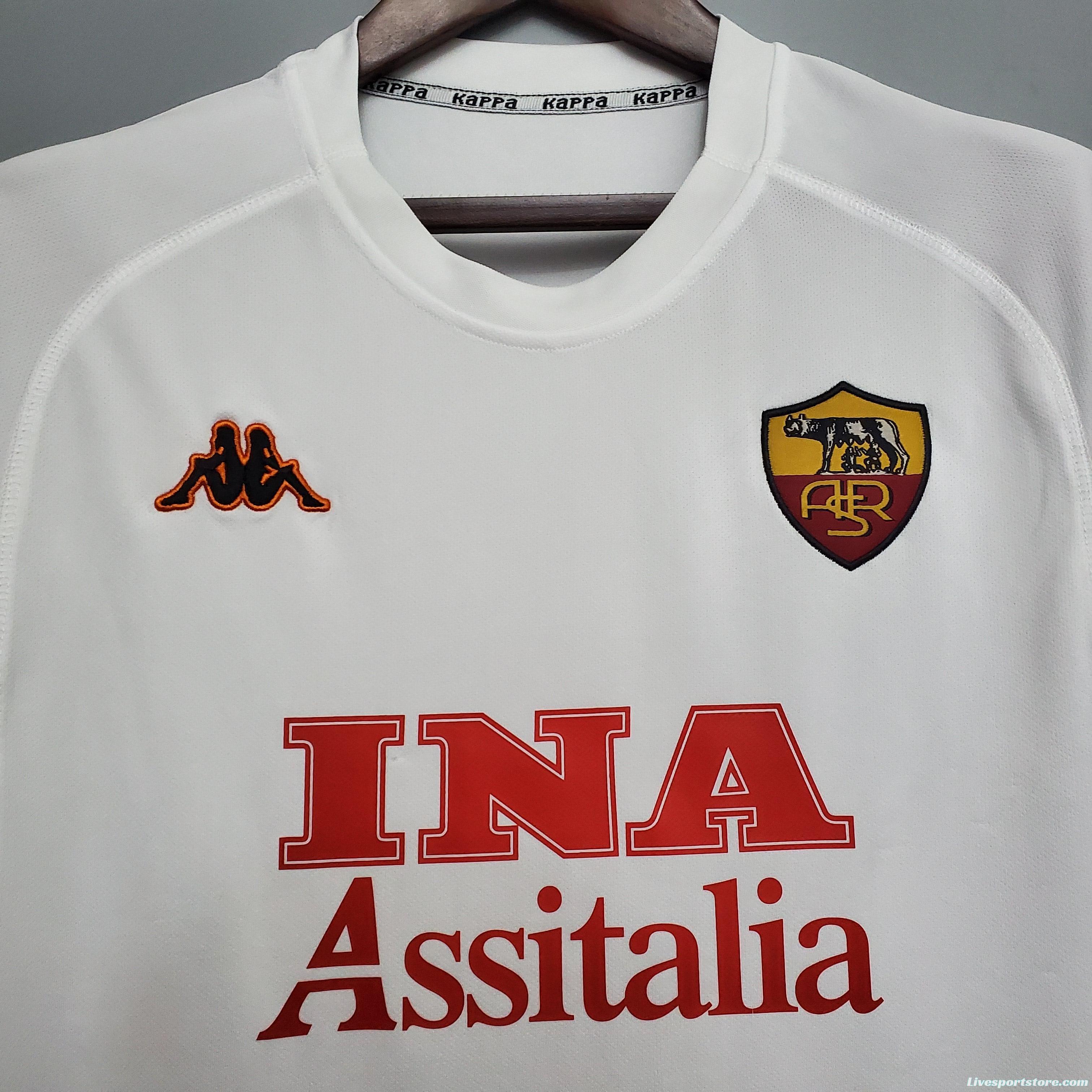 Retro 00/01 AS Roma Away White Jersey