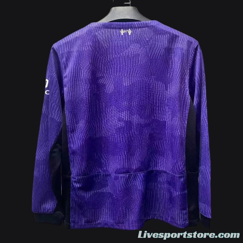 23/24 Liverpool Long Sleeve Third Purple Jersey