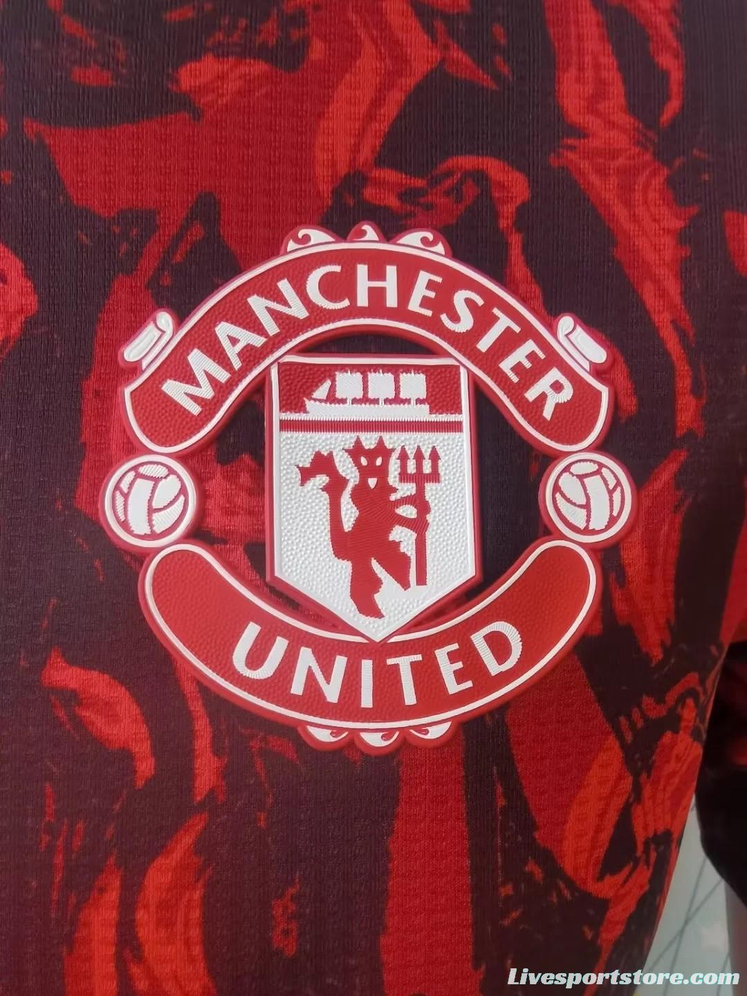 Player Version 23/24 Manchester United Red Training Jersey