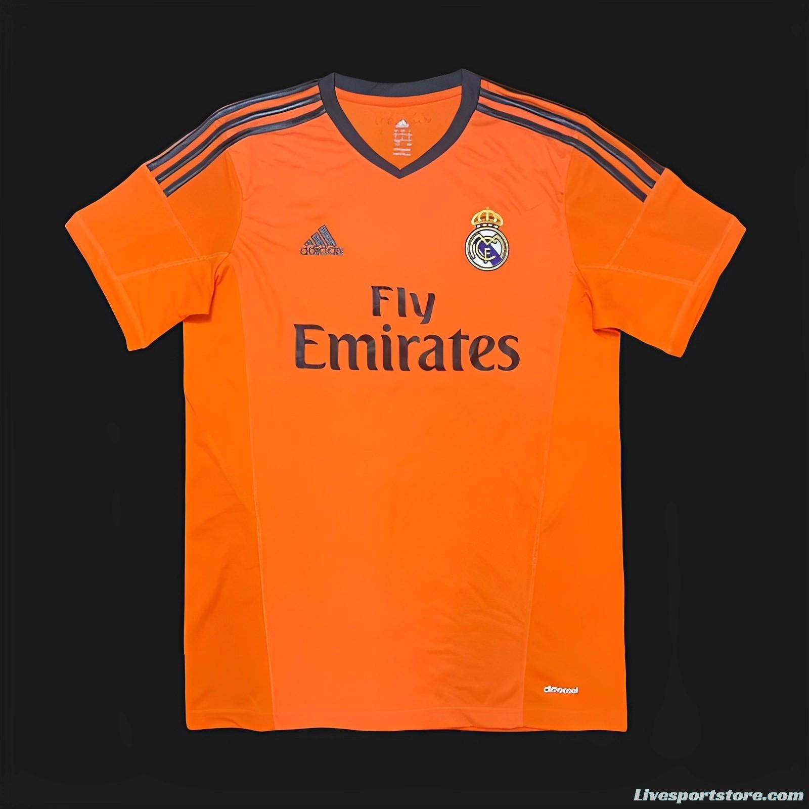 Retro 13/14 Real Madrid Third Orange Jersey Worn By Ronaldo