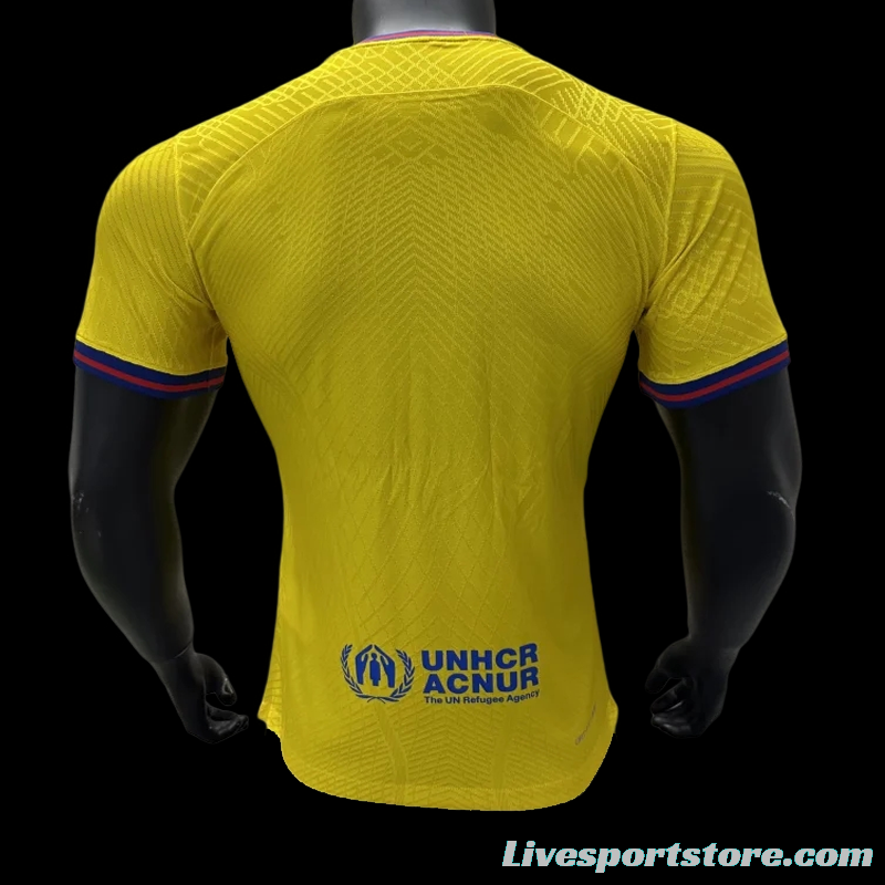 Player Version 23/24 Barcelona Yellow Training Jersey