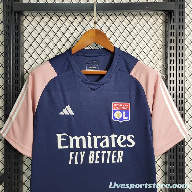 23/24 Olympique Lyonnais Navy Pre-Match Jersey