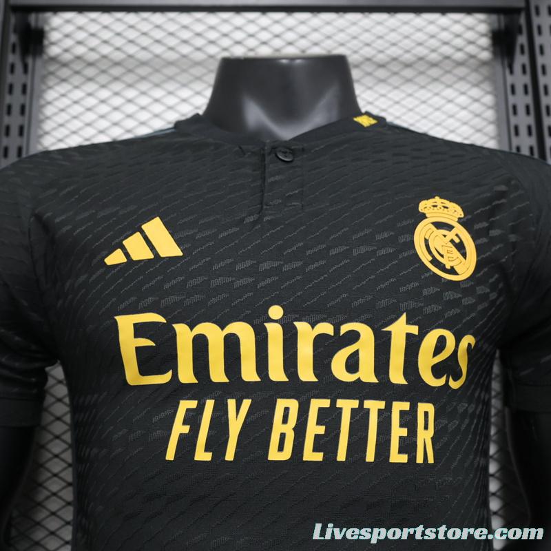 Player Version 23/24 Real Madrid Third Black Jersey