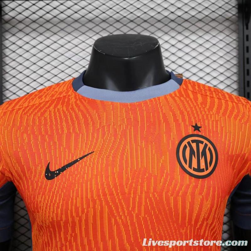 Player Version 23/24 Inter Milan Third Orange Jersey