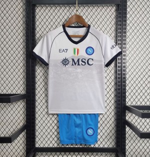 23/24 Kids Napoli Away White Jersey