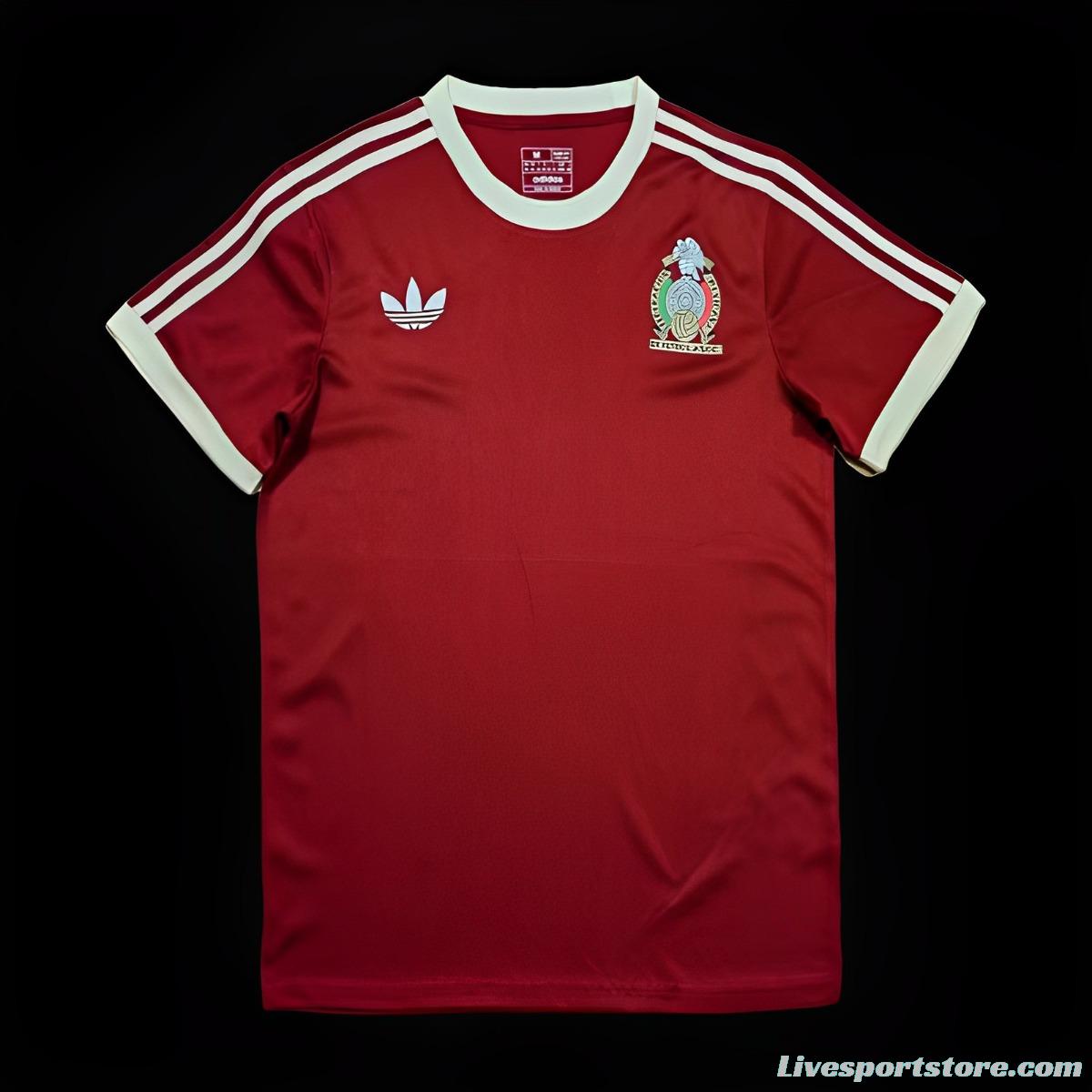 2023 Mexico Adicolor  Burgundy Jersey