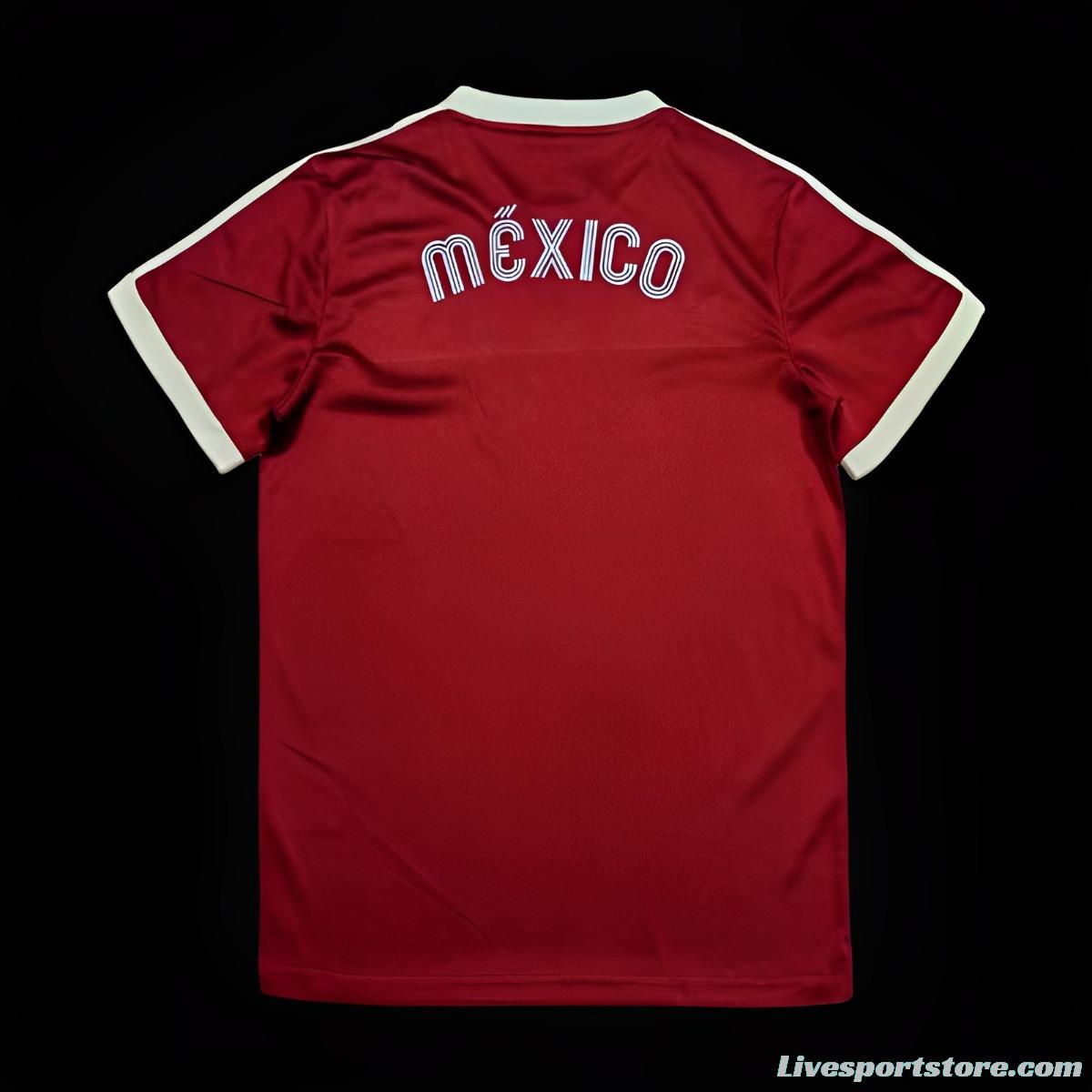 2023 Mexico Adicolor  Burgundy Jersey