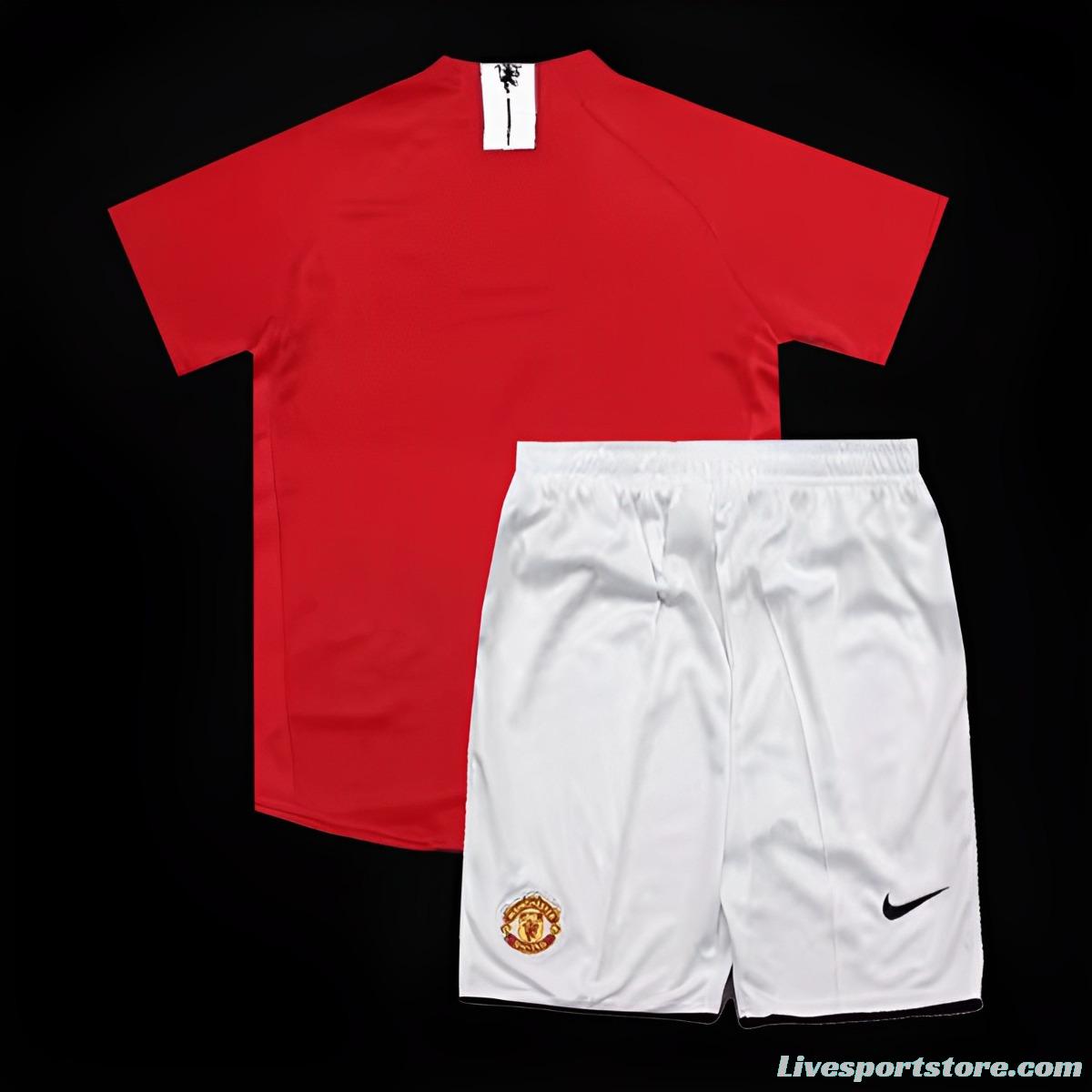 Retro Kids 07/08 Manchester United Home Jersey