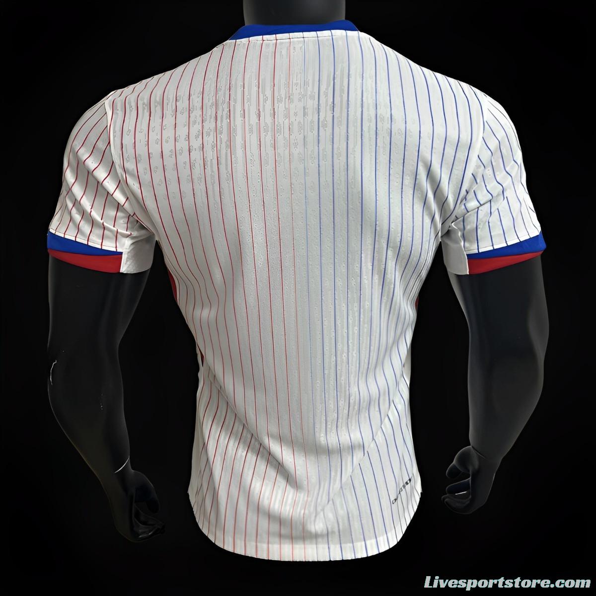 Player Version 2024 France Away White Jersey