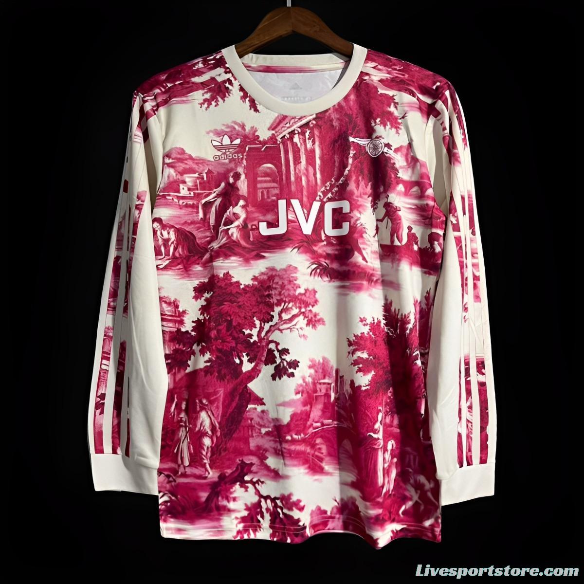 23/24 Arsenal x Adidas Original Handmade Long Sleeve Jersey By Christian Jeffery