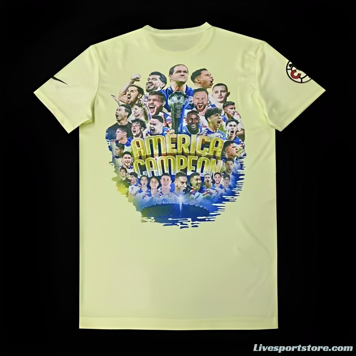 23/24 Club America Light Yellow Champion T-shirts