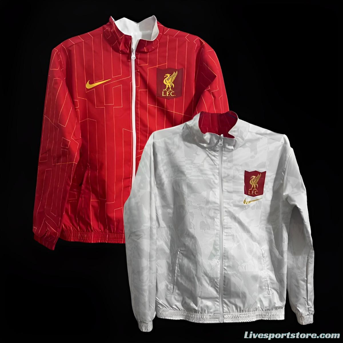 24/25 Liverpool Red/White Reversible Full Zipper Jacket