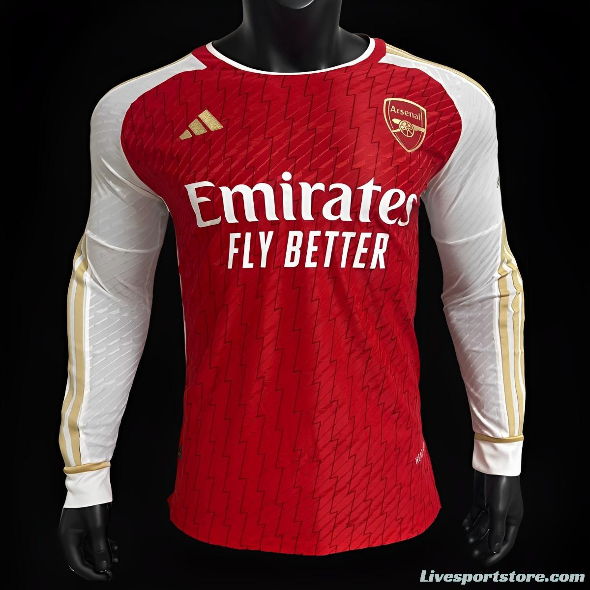 Player Version 23/24 Arsenal Home Long Sleeve Jersey