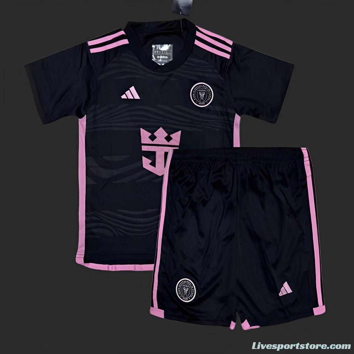 24/25 Kids Inter Miami Away Black Jersey