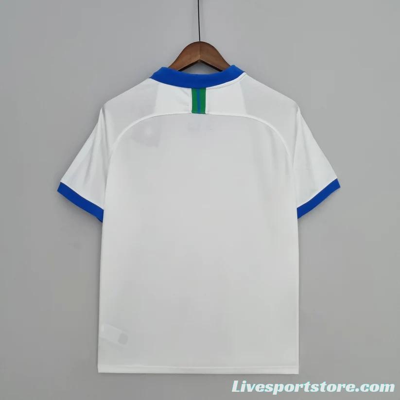 Retro 2019 Brazil Away White Jersey