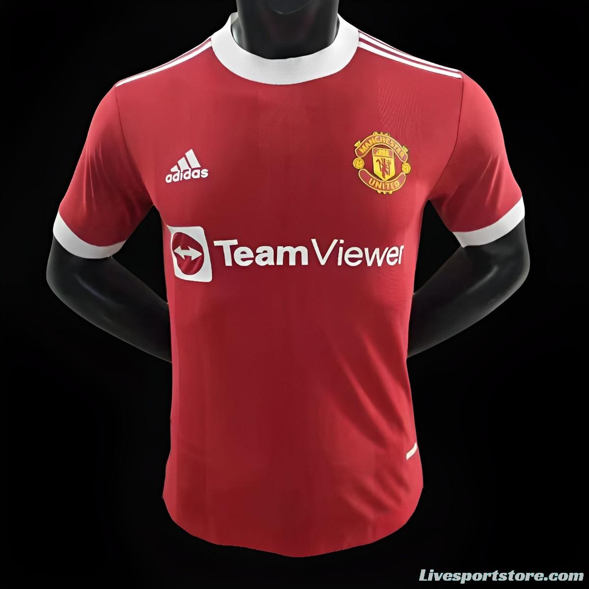 Player Version 21/22 Retro Manchester United Home Jersey