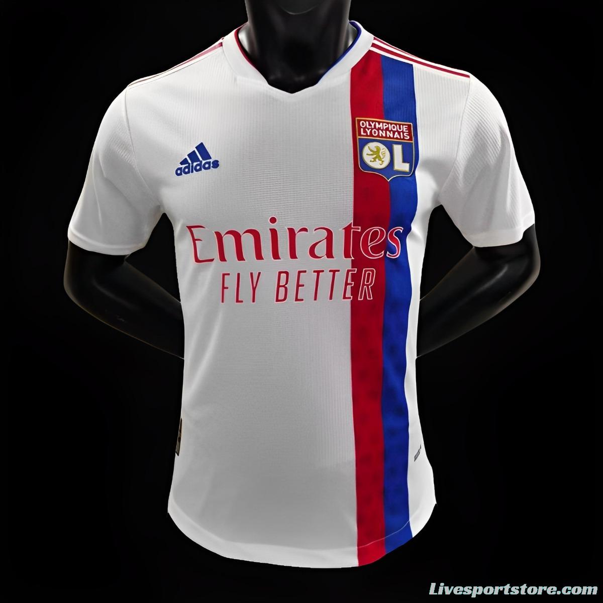 Player Version 21/22 Olympique Lyonnais Lyon Home Jersey