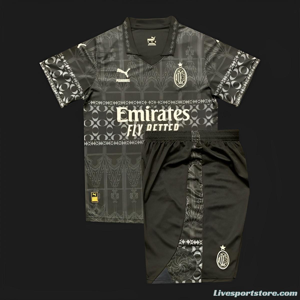 23/24 Kids AC Milan Forth Black Jersey