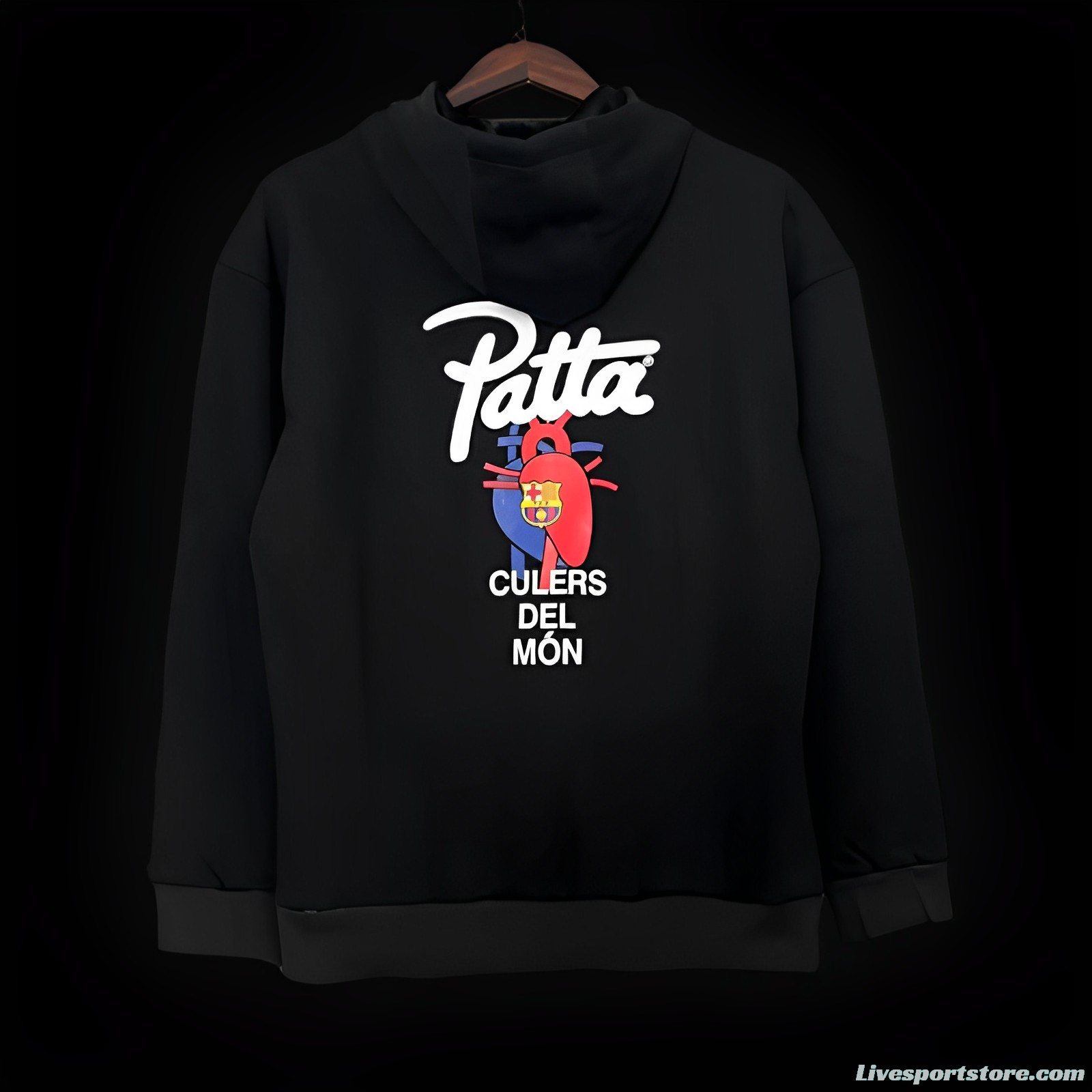 23/24 Barcelona x Patta Black Hoodie