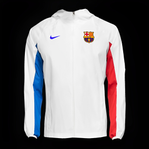 23/24 Barcelona White Windbreaker