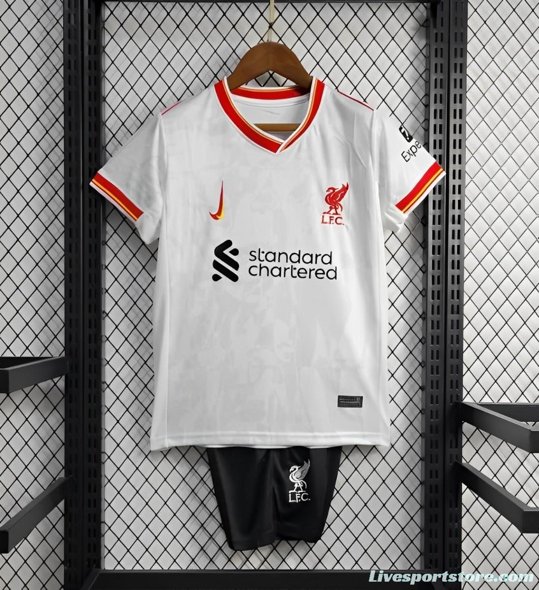 24/25 Kids Liverpool Third White Jersey